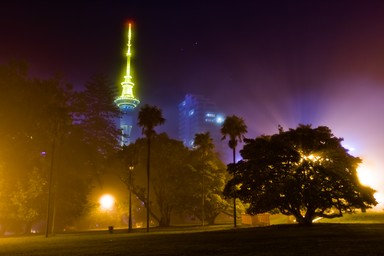  Auckland was really foggy that night so i decided to go out and have some shots. Photo taken at Albert Park, Auckland University